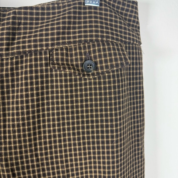 Nine West Plaid Brown Classic Straight-Leg Office Business Pants Size 12 - Picture 2 of 10